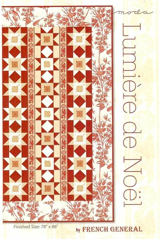 Moda Lumiere de Noel quilt pattern French General  