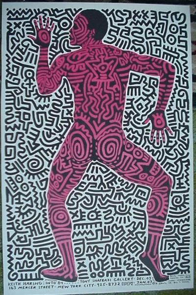 RARE KEITH HARING POSTER 1984  