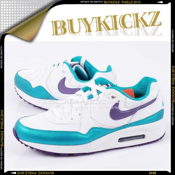 Nike Wmns Air Max Light LE White/Pupple/Green Running 354051 152 