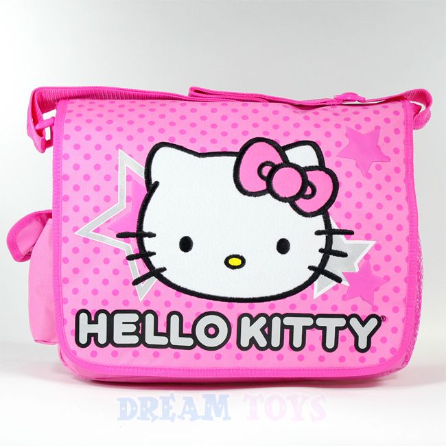  Hello Kitty Stars and Polka Dot Large Messenger Bag   Backpack Girls 