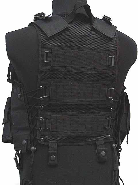 SWAT Airsoft Combat Tactical Assault Hunting Vest BK B  