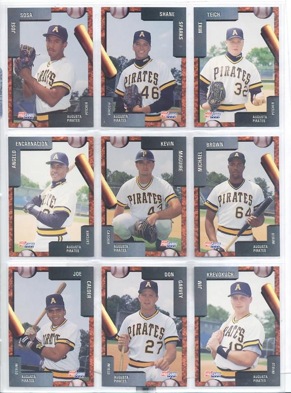 1992 Augusta Pirates Jose Sosa Dominican Republic Card  