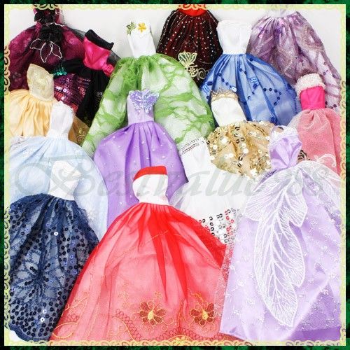   Dress Gown Clothes Shoes Hanger For Barbie Doll Birthday Gift  