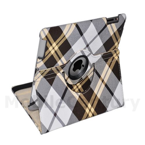 iPad 2 360 Rotating Stylish Magnetic Leather Case Smart Cover Stand 