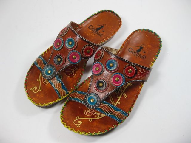 Corkys Carribean Key West Amber Slide SANDALS 9  