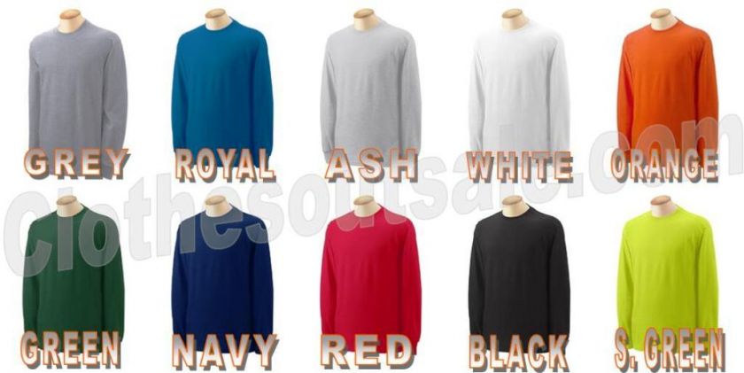 Gildan Mens Long Sleeve T Shirt With Seamless Collar  