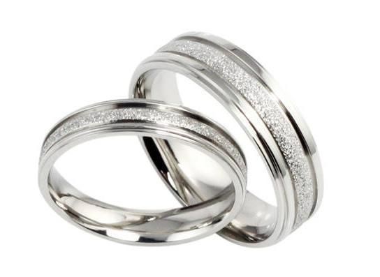   Frosted Promise Ring Lover Couple Wedding Bands Many Sizes  