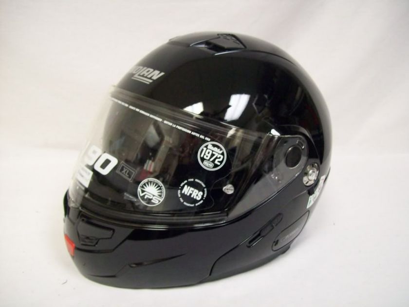 Nolan N90 N COM Modular Motorcycle Helmet Black XL  