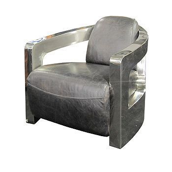 Sinclair Club Chair With Metal Arm Old Saddle black office living room 