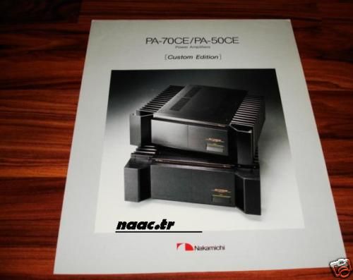 NAKAMICHI PA 70CE 50CE PRE POWER AMP JAPAN BROCHURE  