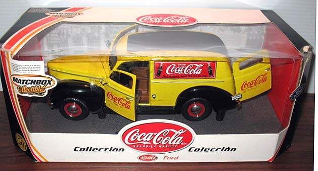 MATCHBOX COCA COLA 1940 FORD MINT SEALED NRFB 1/20 DIE CAST METAL 