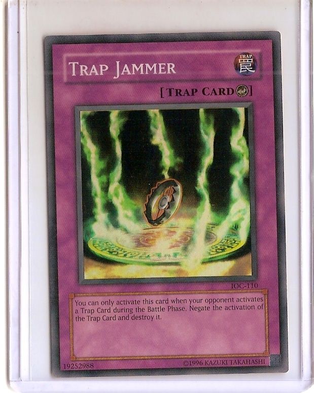 96 YU GI OH TRAP JAMMER IOC 110 UNLMTD ED SUPER RARE  