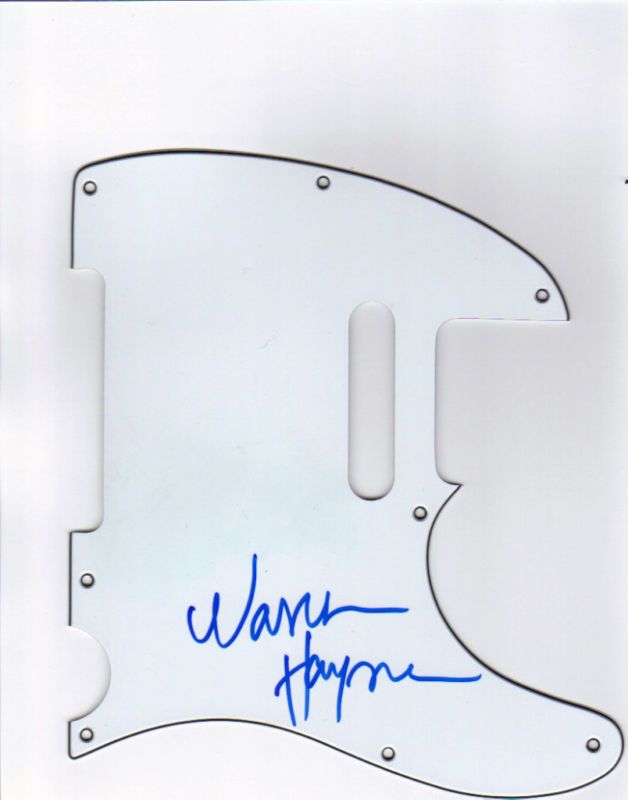 WARREN HAYNES ALLMAN BROTHERS SIGNED PICKGUARD *PROOF*  