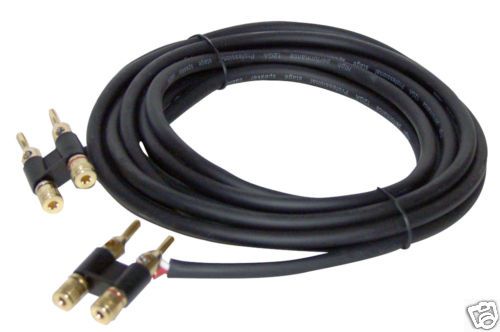 PYLE 30 Feet 12 Gauge Banana To Plug Spk CABLE PPBB30  