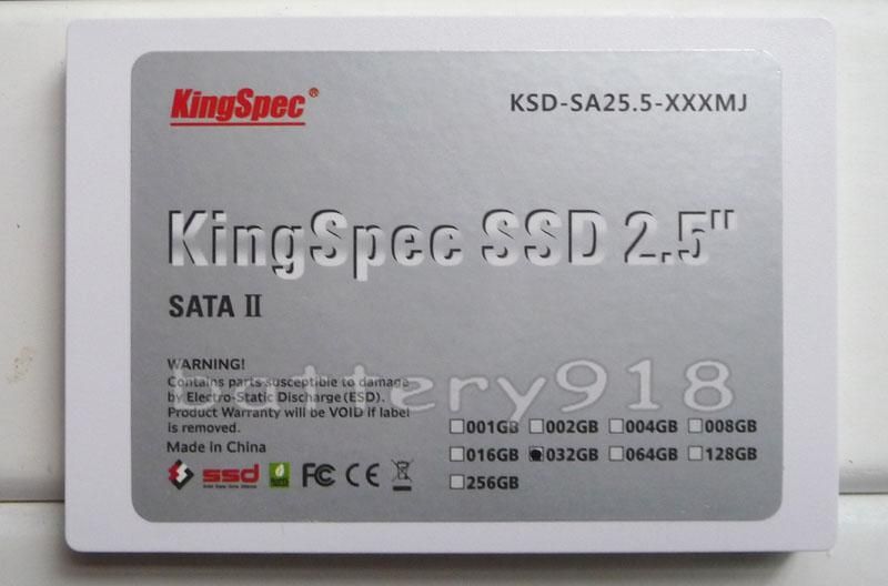   Original Internal Kingspec SSD solid state disk 2.5 SATAMLC SSD 32GB