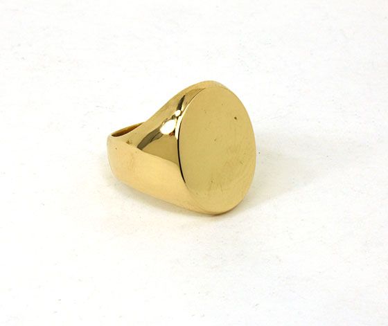 DESIGNER VINTAGE CARTIER 18K GOLD SIGNET BAND RING  