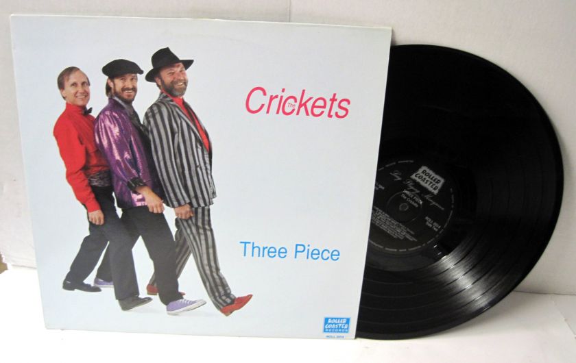 THE CRICKETS THREE PIECE LP ROLLER COASTER 1987  