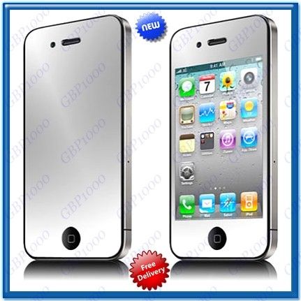 Front Mirror LCD Screen Protector Film For Apple iPhone 4 4G 4S  