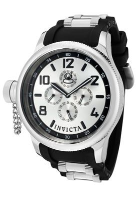 Invicta 1800 Mens Russian Diver Chronograph Silver Di  