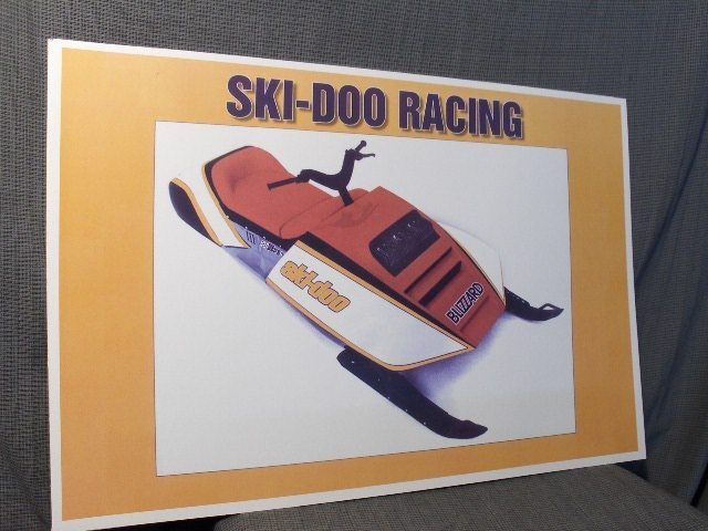 vintage Snowmobile 74 blizzard rotax bombardier ski doo sled poster 