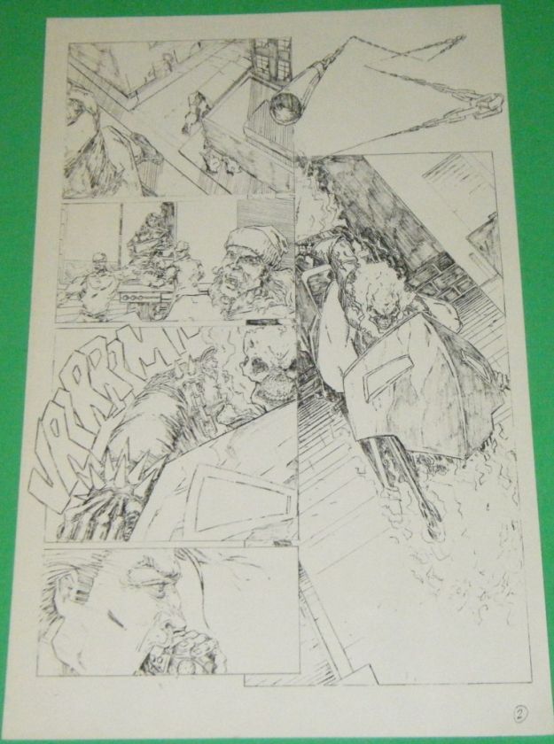 GHOST RIDER   Comic Art Page Photostat   GR Spots Theft  