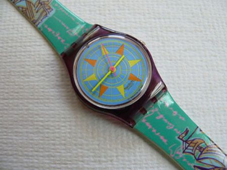 1991 Vintage Ladies swatch watch Compass LV100  