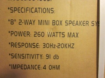 NEW 8 Wakeboard Tower Speakers.Marine.Boat.PAIR.(2) 260w.Ski Lake 