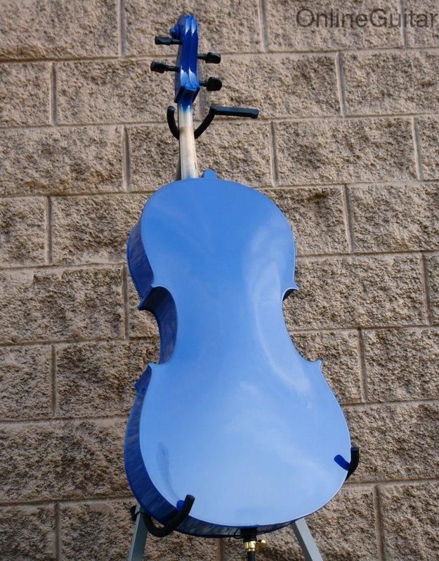 Size BLUE CELLO w/ BOW, CASE, STAND + WARRANTY~  