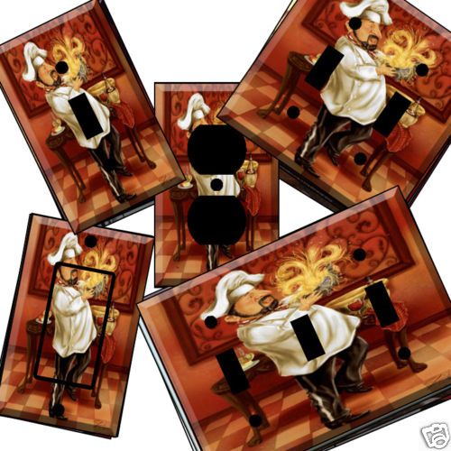 Chef ad Light Switch Cover wall plate kitchen decor  