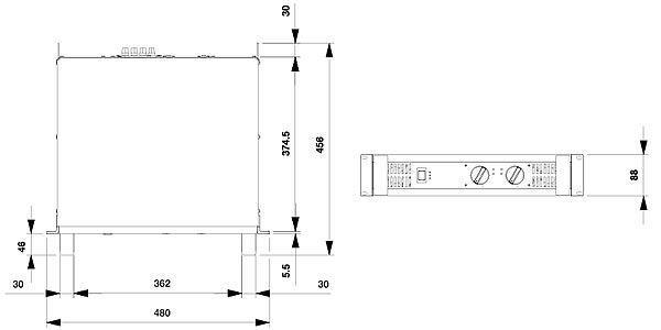 input voltage 32db 26db 4dbu gain select sw power requirements ac100v 