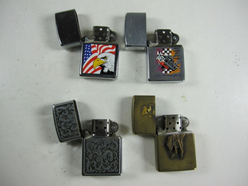 8pc Dealer Lot Vintage Zippo Lighters   Various **  